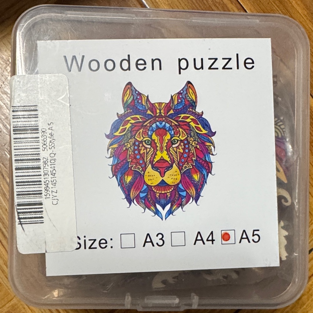 Colorful Lion Wooden Puzzle